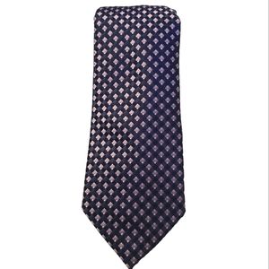 New Michael Kors Tie Navy Blue Lilac Geometric
